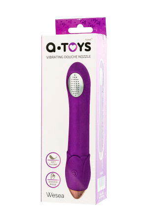 Вибронасадка для душа A-Toys by TOYFA Wesea,силикон, фиолетовый, 20,5 см